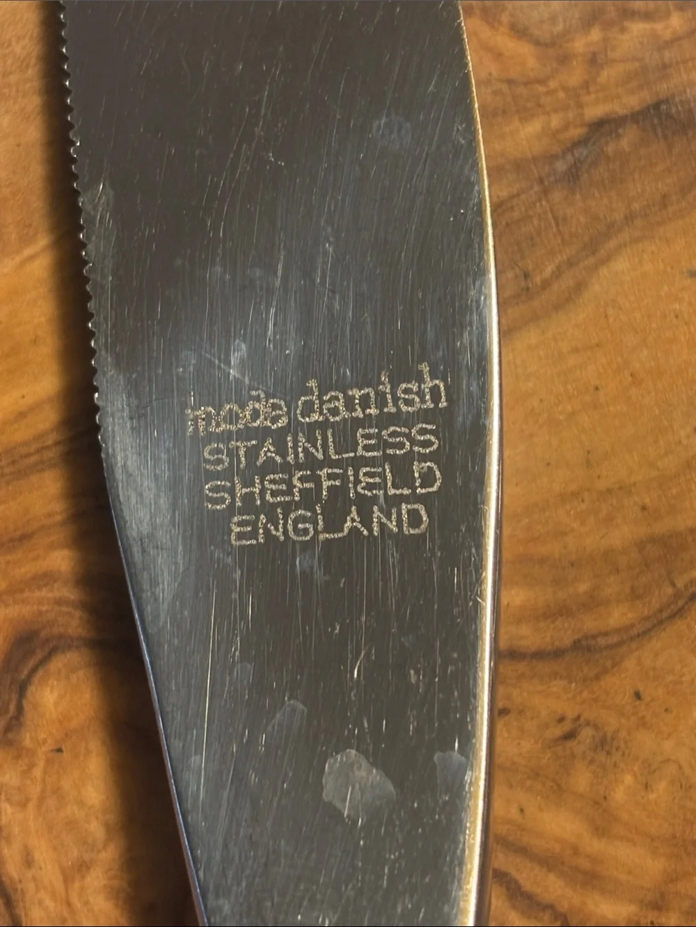 Vintage Mode Danish Wood-Handle Carving Set - Knife & Fork